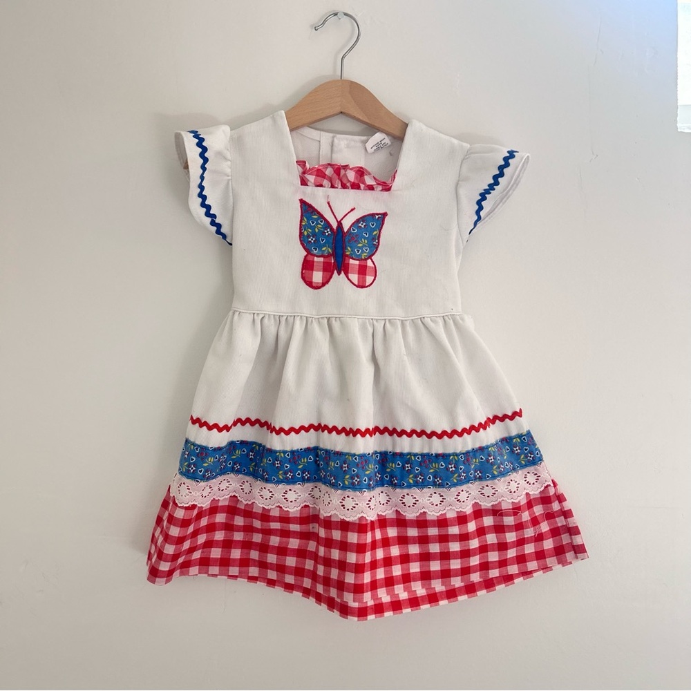 Vintage cottage core butterfly dress